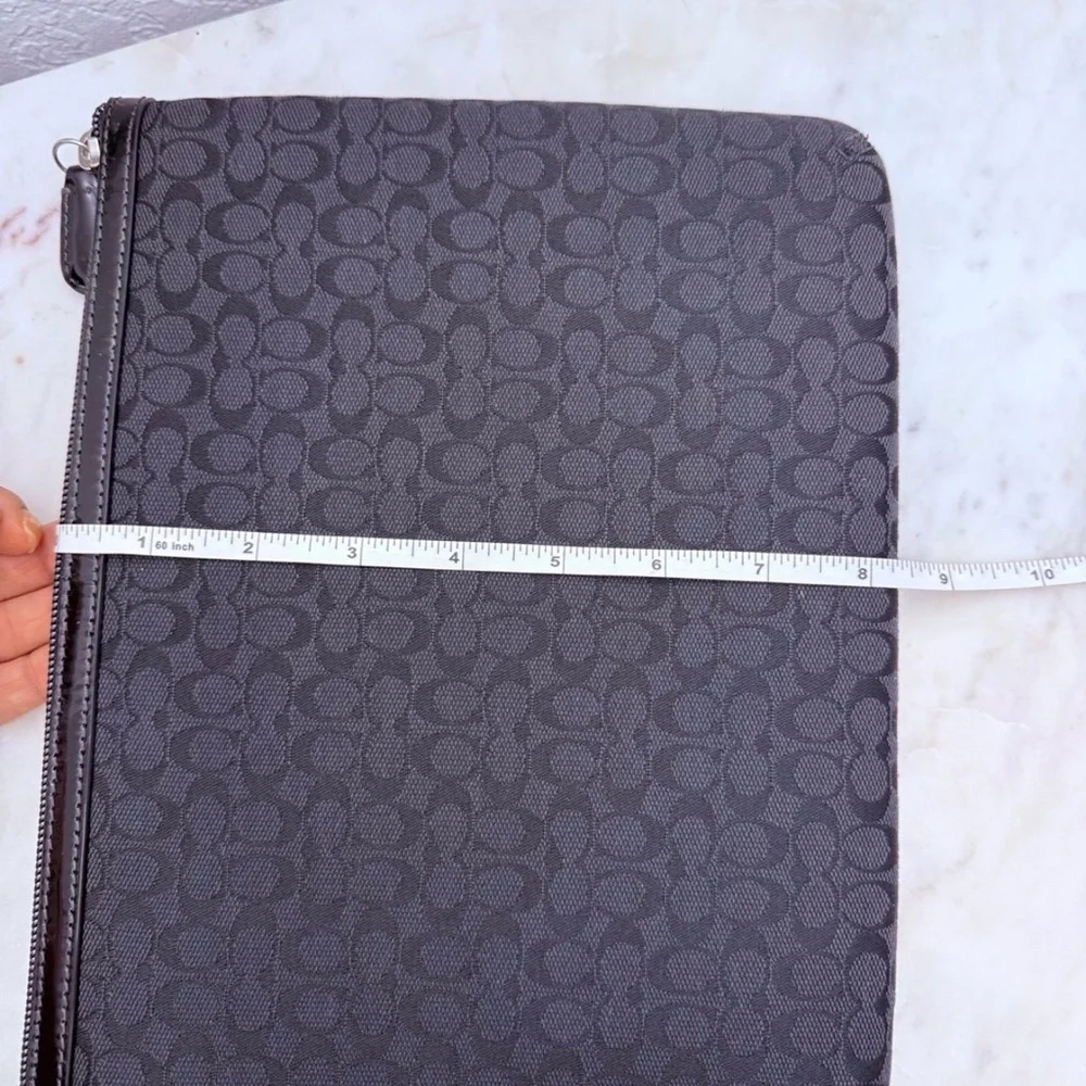 Coach black vintage canvas Padded iPad tablet sleeve case - Picture 5 of 8